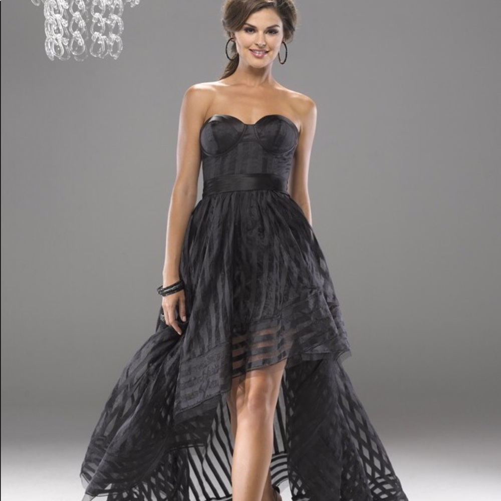 Flirt by Maggie Sottero Black High Low Dress